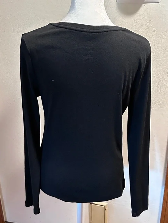 a new day Black Scoop Neck Long-Sleeve Top - Picture 3 of 4